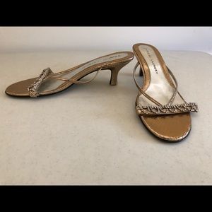 Dressy gold & rhinestone sandals, Chinese Laundry